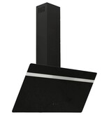 VidaXL Wandafzuigkap 90 cm staal en gehard glas zwart