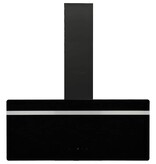 VidaXL Wandafzuigkap 90 cm staal en gehard glas zwart