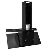 VidaXL Wandafzuigkap 90 cm staal en gehard glas zwart