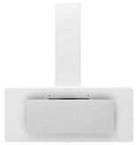 VidaXL Wandafzuigkap 90 cm roestvrij staal en gehard glas wit