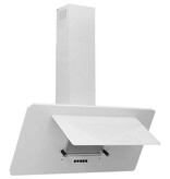 VidaXL Wandafzuigkap 90 cm roestvrij staal en gehard glas wit