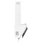 VidaXL Wandafzuigkap 90 cm roestvrij staal en gehard glas wit