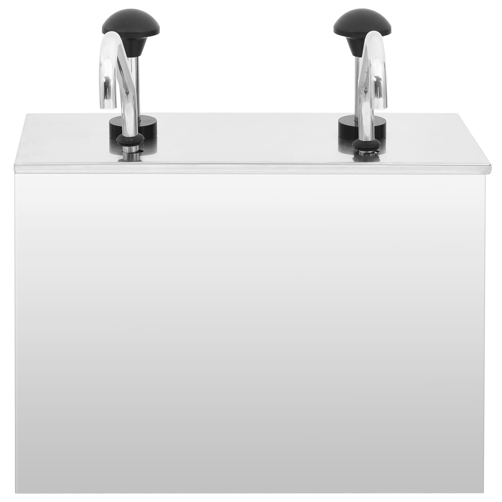 VidaXL Sausdispenser 2x3,5 L roestvrij staal