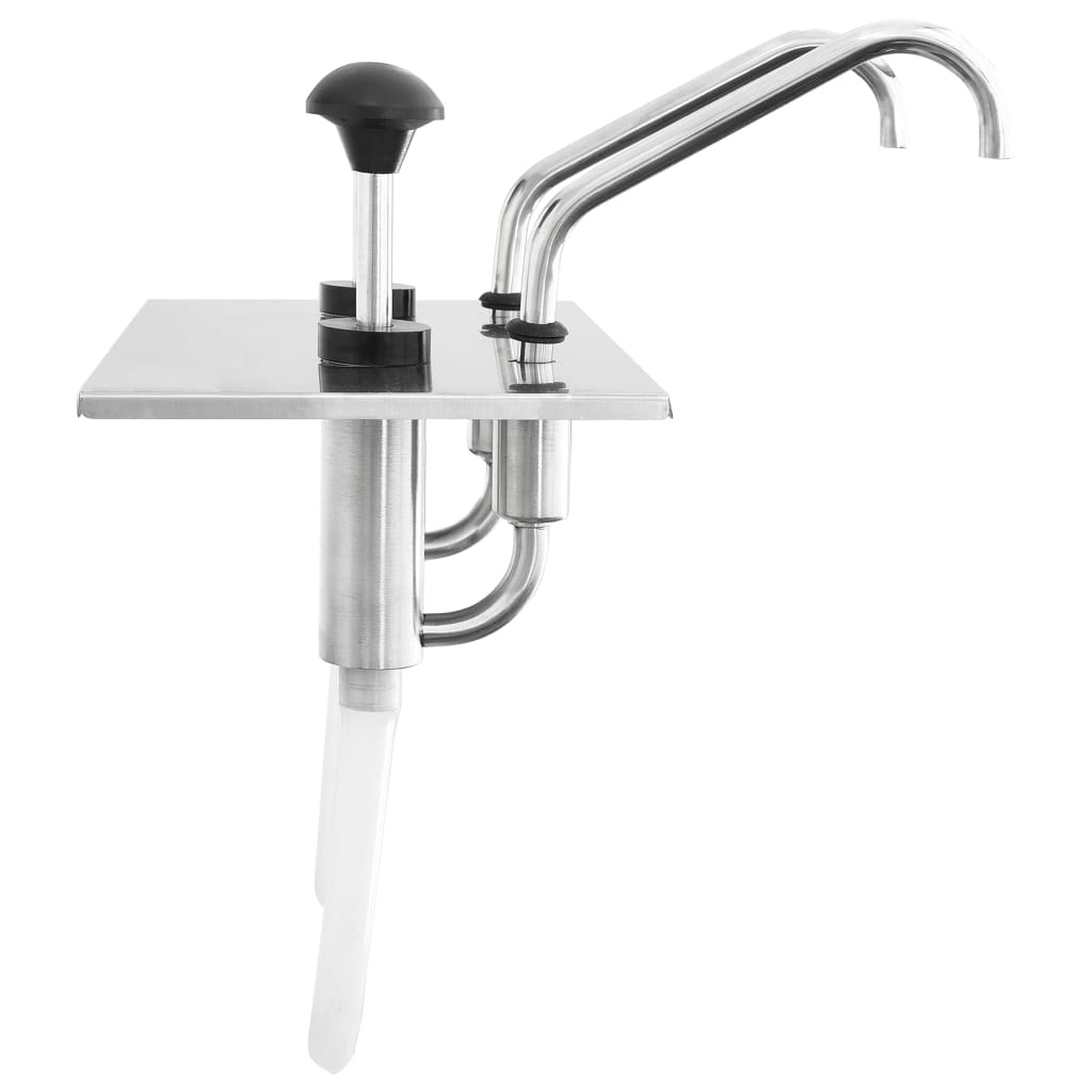 VidaXL Sausdispenser 2x3,5 L roestvrij staal