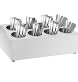 VidaXL Bestekhouder 8 vakken rechthoekig roestvrij staal