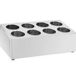 VidaXL Bestekhouder 8 vakken rechthoekig roestvrij staal