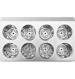 VidaXL Bestekhouder 8 vakken rechthoekig roestvrij staal