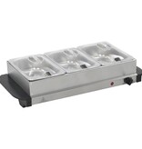 VidaXL Buffetwarmer 200 W 3x1,5 L roestvrij staal