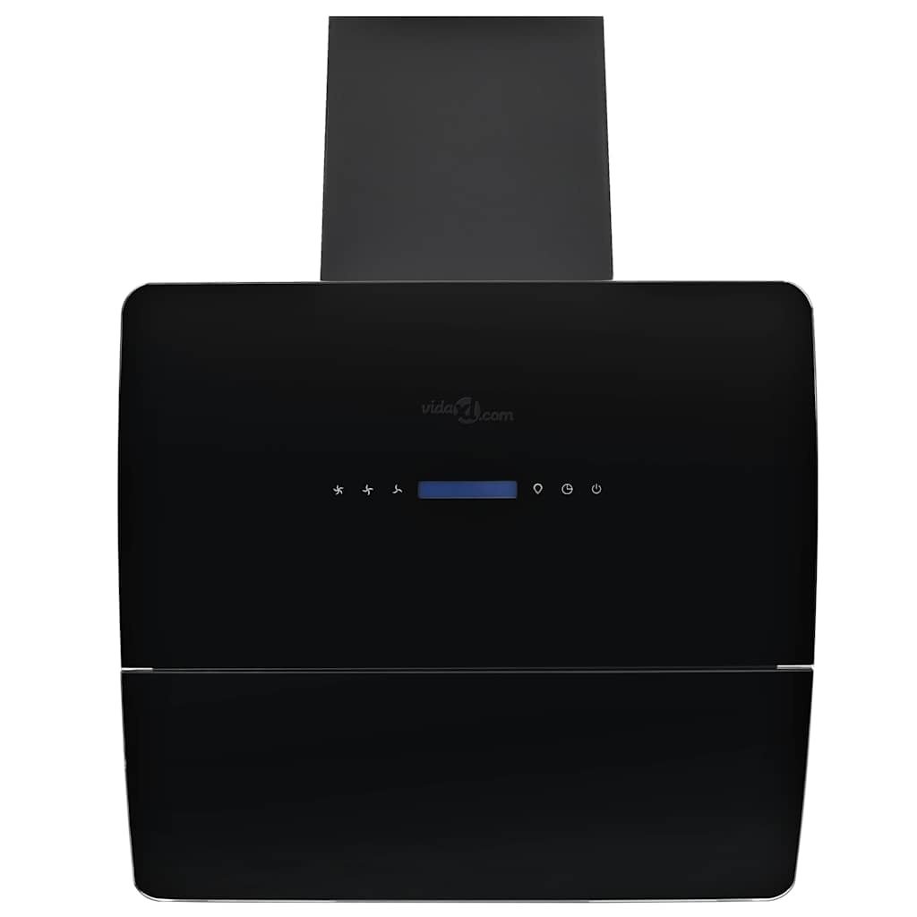 VidaXL Wandafzuigkap 756 m³/u 60 cm roestvrij staal zwart