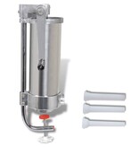 VidaXL Handmatige verticale worstvuller/worstmaker van roestvrij staal 3,5L