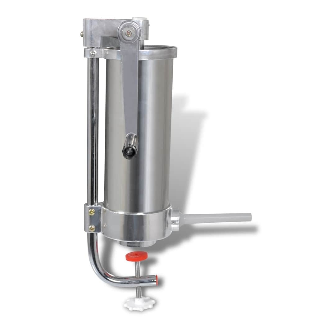 VidaXL Handmatige verticale worstvuller/worstmaker van roestvrij staal 3,5L