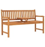 VidaXL Tuinbank met tafel 3-zits 150 cm massief teakhout