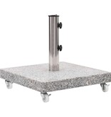 VidaXL Parasolvoet vierkant 30 kg graniet grijs