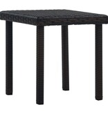 VidaXL Tuintheetafel 40x40x40 cm poly rattan bruin