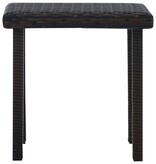VidaXL Tuintheetafel 40x40x40 cm poly rattan bruin