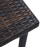 VidaXL Tuintheetafel 40x40x40 cm poly rattan bruin