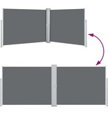 VidaXL Windscherm uittrekbaar 140x1000 cm antraciet