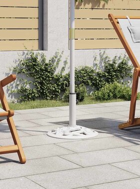 VidaXL Parasolvoet 9 kg 40 cm gietijzer wit