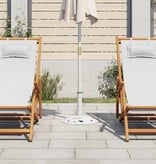 VidaXL Parasolvoet 9 kg 40 cm gietijzer wit