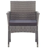 VidaXL Tuinstoelen met kussens 2 st poly rattan antraciet