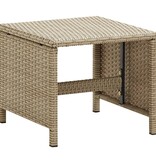 VidaXL Tuinkrukken 2 st met kussens poly rattan beige