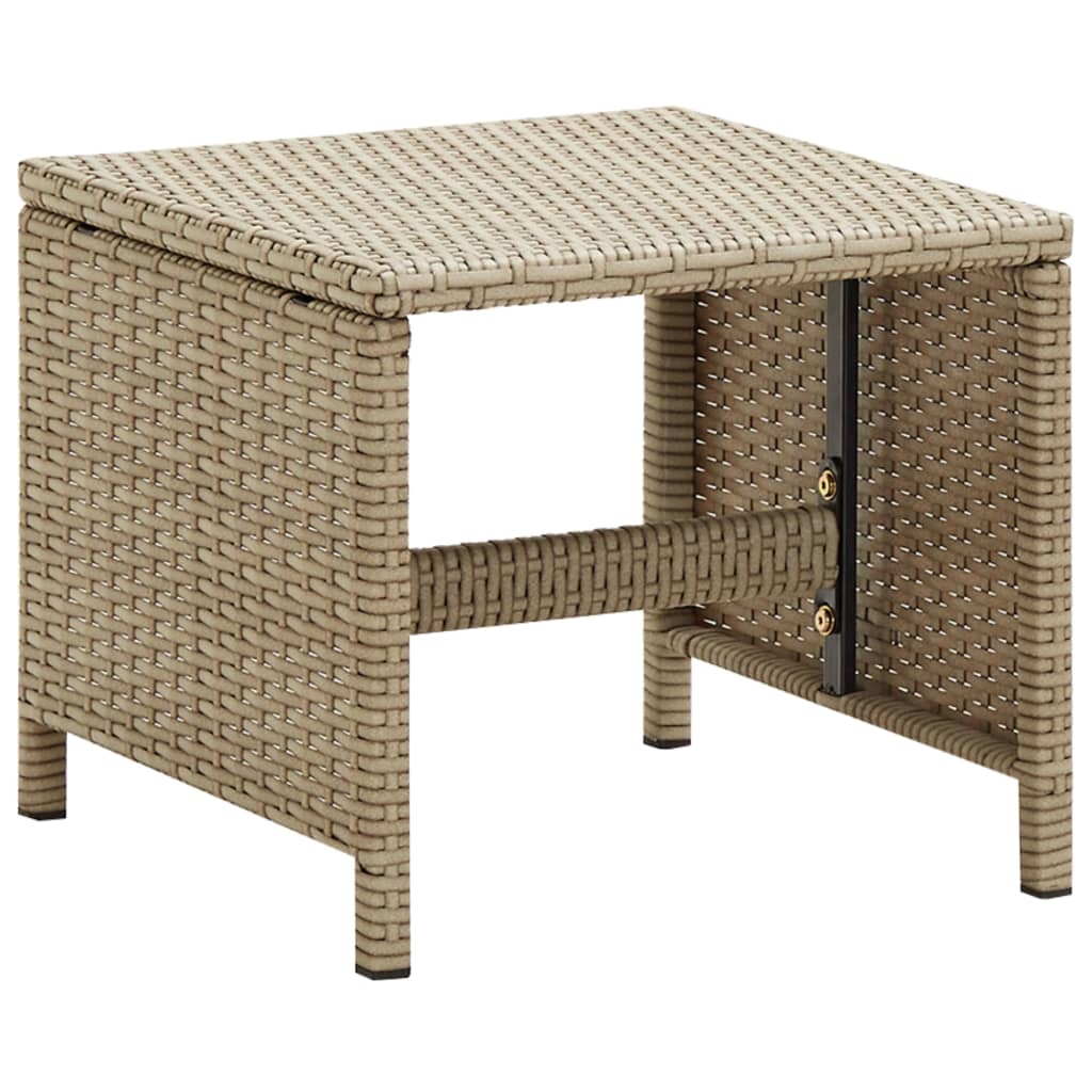 VidaXL Tuinkrukken 2 st met kussens poly rattan beige