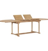 VidaXL 9-delige Tuinset 180-280x100x75 cm massief teakhout