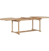 VidaXL Tuintafel verlengbaar ovaal 180-280x100x75 cm massief teakhout
