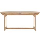 VidaXL Tuintafel verlengbaar ovaal 180-280x100x75 cm massief teakhout