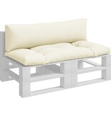 VidaXL Palletkussens 2 st stof zandkleurig