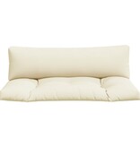 VidaXL Palletkussens 2 st stof zandkleurig