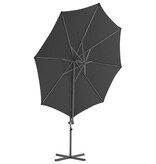VidaXL Zweefparasol met stalen paal 300 cm antracietkleurig