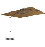 VidaXL Zweefparasol met stalen paal 250x250 cm taupe