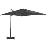 VidaXL Zweefparasol met aluminium paal 250x250 cm antracietkleurig