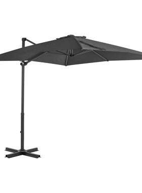 VidaXL Zweefparasol met aluminium paal 250x250 cm antracietkleurig