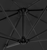 VidaXL Zweefparasol met aluminium paal 250x250 cm antracietkleurig