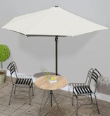 VidaXL Balkonparasol half met aluminium paal 300x155 cm zandkleurig