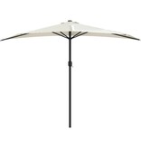 VidaXL Balkonparasol half met aluminium paal 300x155 cm zandkleurig
