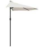 VidaXL Balkonparasol half met aluminium paal 300x155 cm zandkleurig