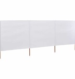 VidaXL Windscherm 3-panelen 400x120 cm stof wit