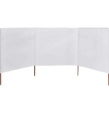 VidaXL Windscherm 3-panelen 400x120 cm stof wit