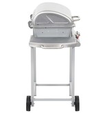 VidaXL Gasbarbecue en grill met 2 kookzones roestvrij staal zilver