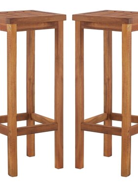 VidaXL Barkrukken 2 st massief acaciahout