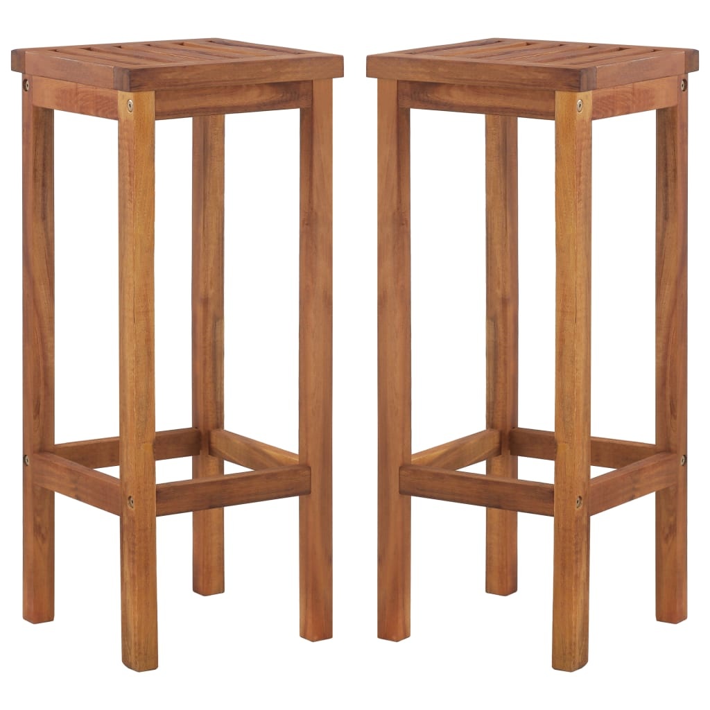 VidaXL Barkrukken 2 st massief acaciahout