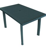VidaXL Tuintafel 126x76x72 cm kunststof groen
