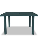 VidaXL Tuintafel 126x76x72 cm kunststof groen