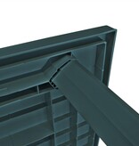 VidaXL Tuintafel 126x76x72 cm kunststof groen
