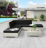 VidaXL 6-delige Loungeset met kussens beton grijs