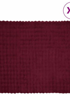 VidaXL Neppels Konijnenbont Deken 4 pcs Bordeaux Rood 220 x 240 cm