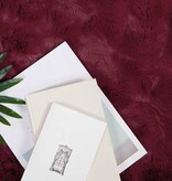 VidaXL Neppels Konijnenbont Deken 4 pcs Bordeaux Rood 220 x 240 cm